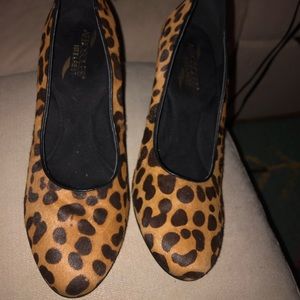 Leopard Wedge Aerosols Heel-rest Shoes